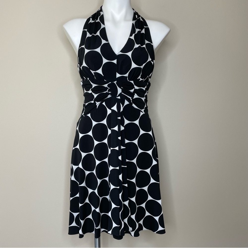 Jessica Howard Black and White Polka Dot Mini Dress